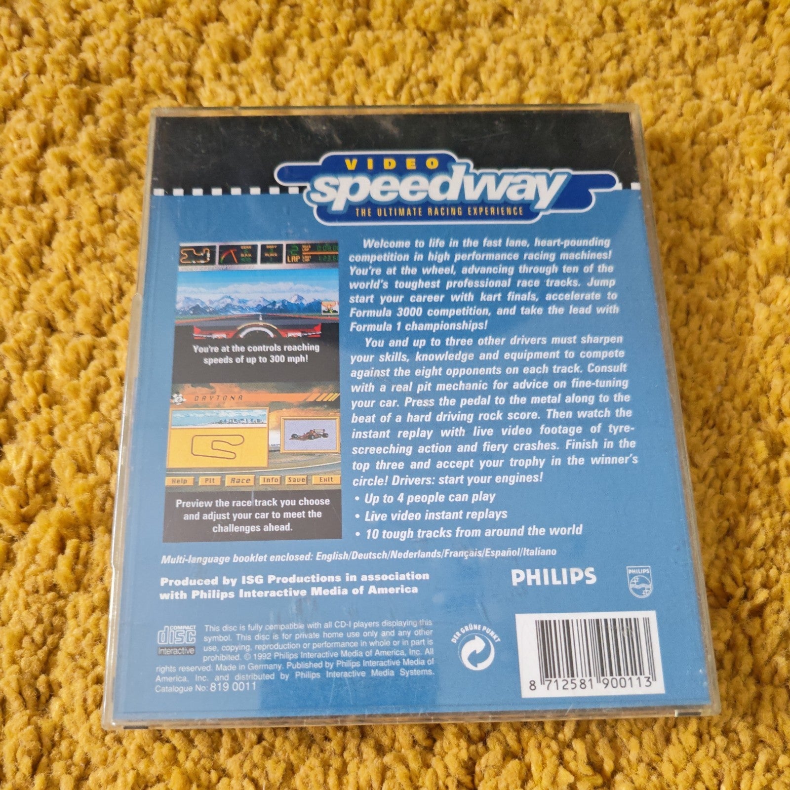 Phillips CDI Video Speedway The Ultimate Racing Experience Game