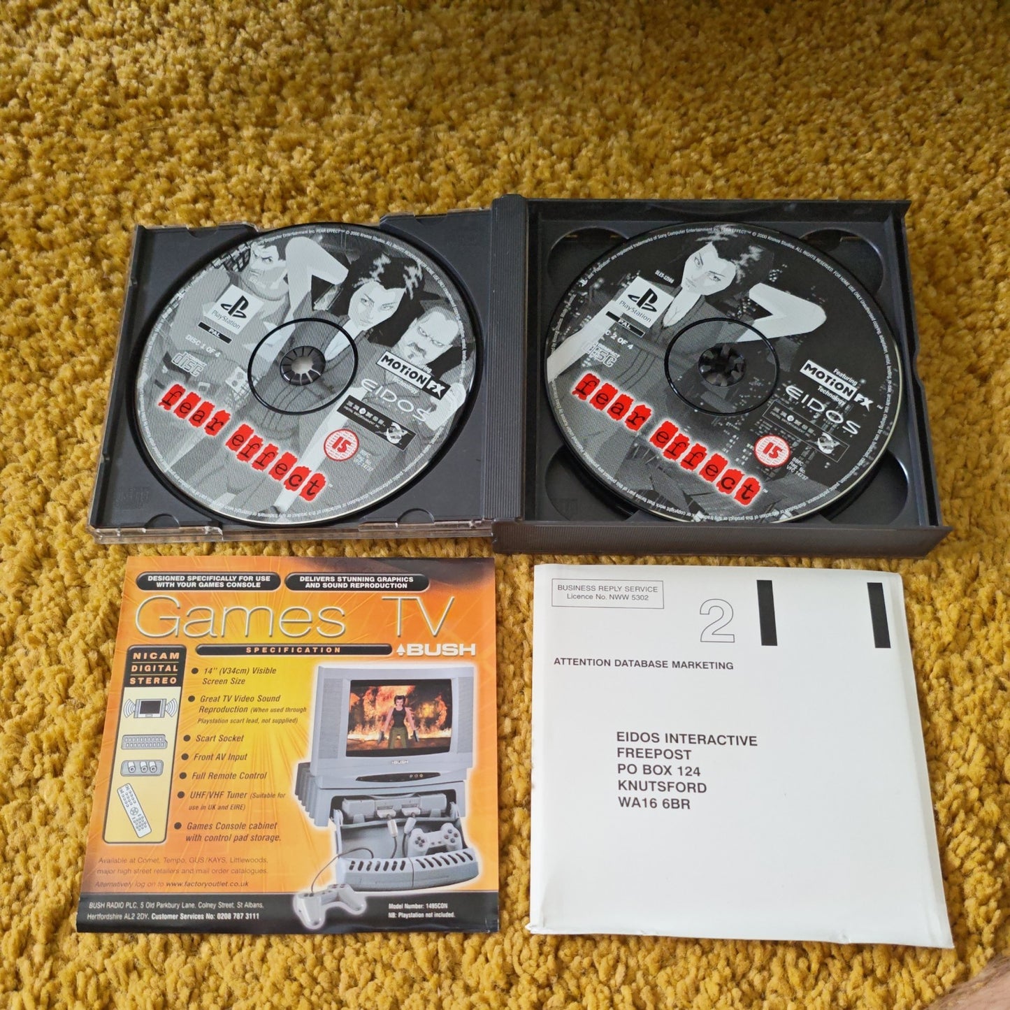 Fear Effect - PS1 Game 4 disc vgc 