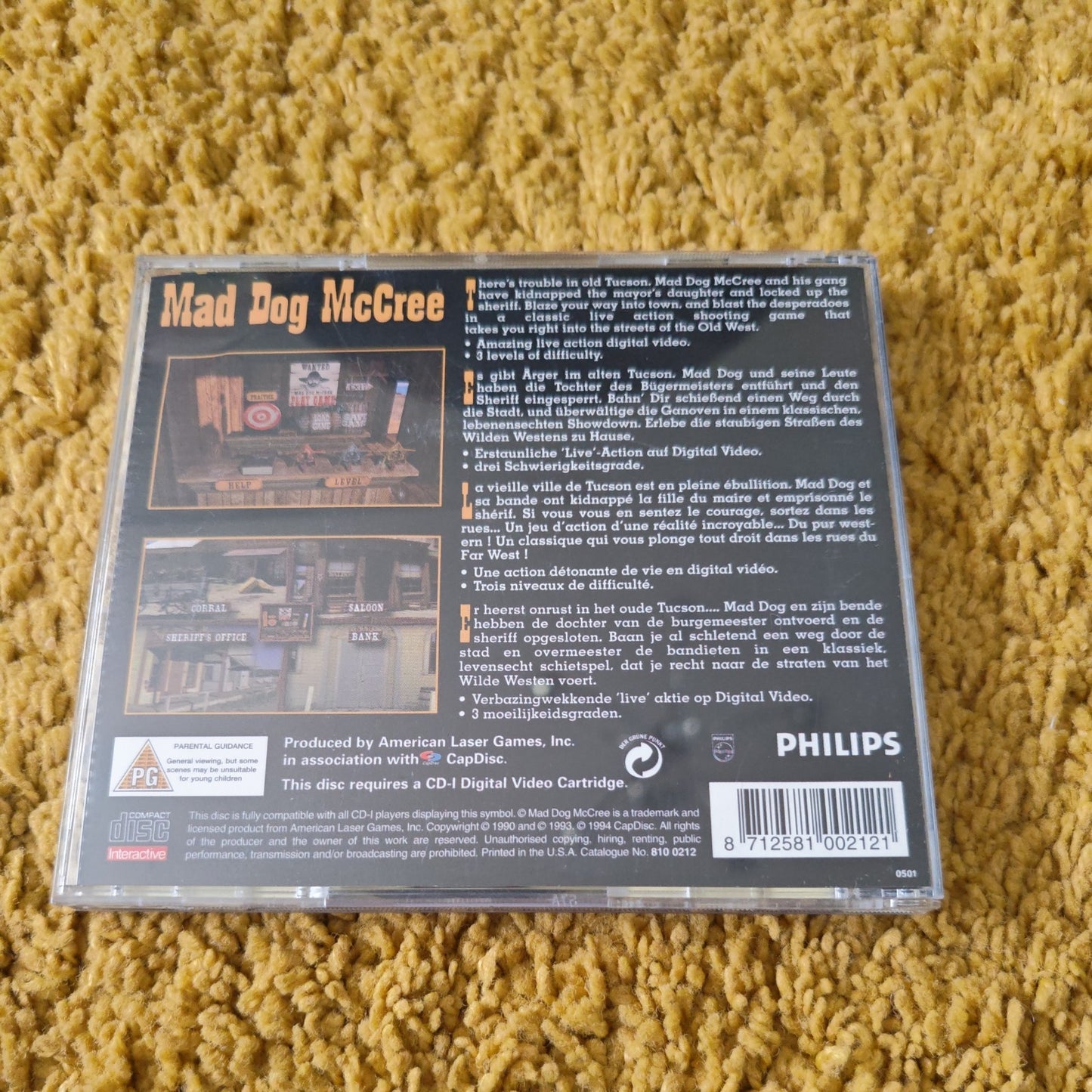 Mad Dog McCree Philips CDi - PAL VGC CIB - High Quality Packing - Tracked