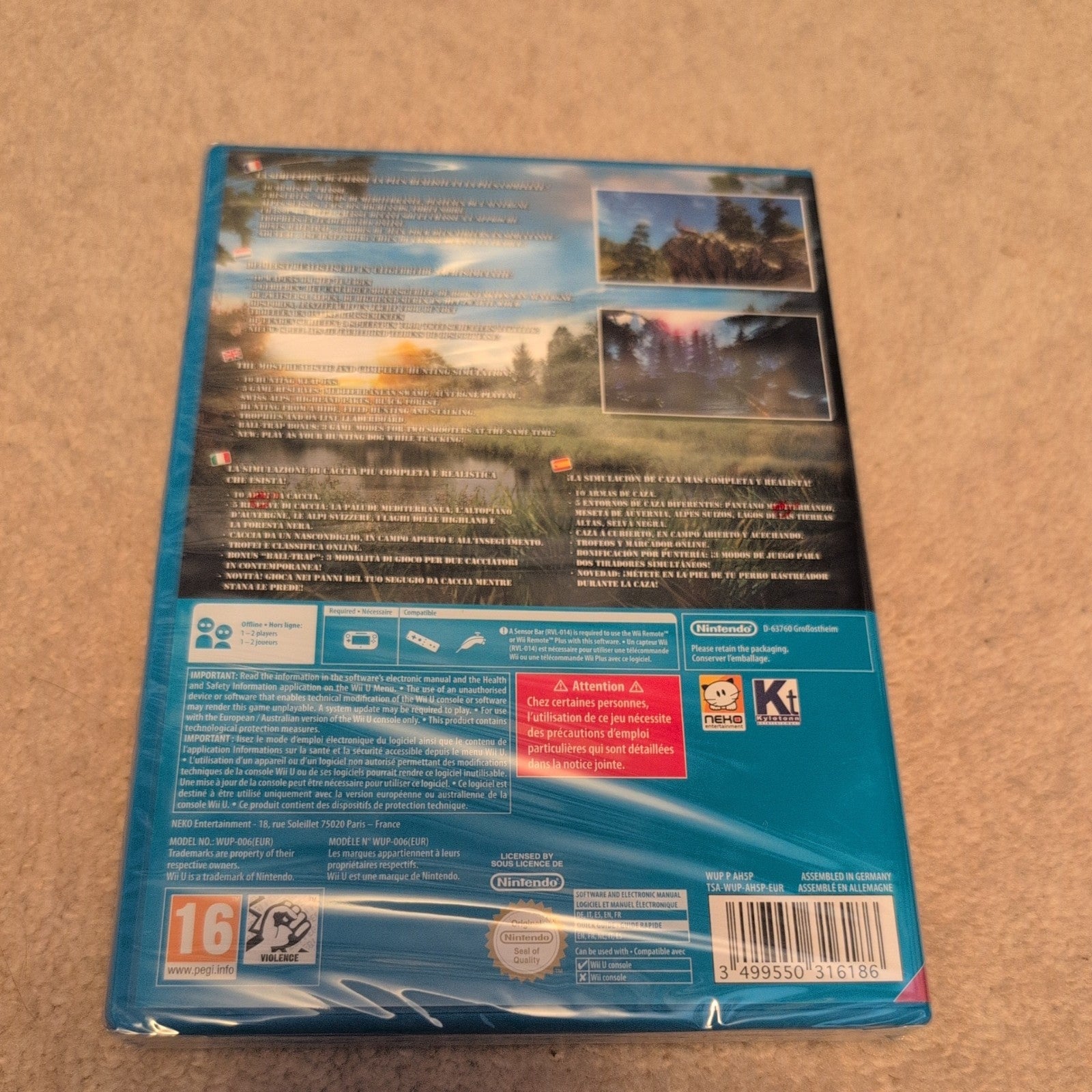 Nintendo Wii U Hunter's Trophy 2 Europa PAL sealed