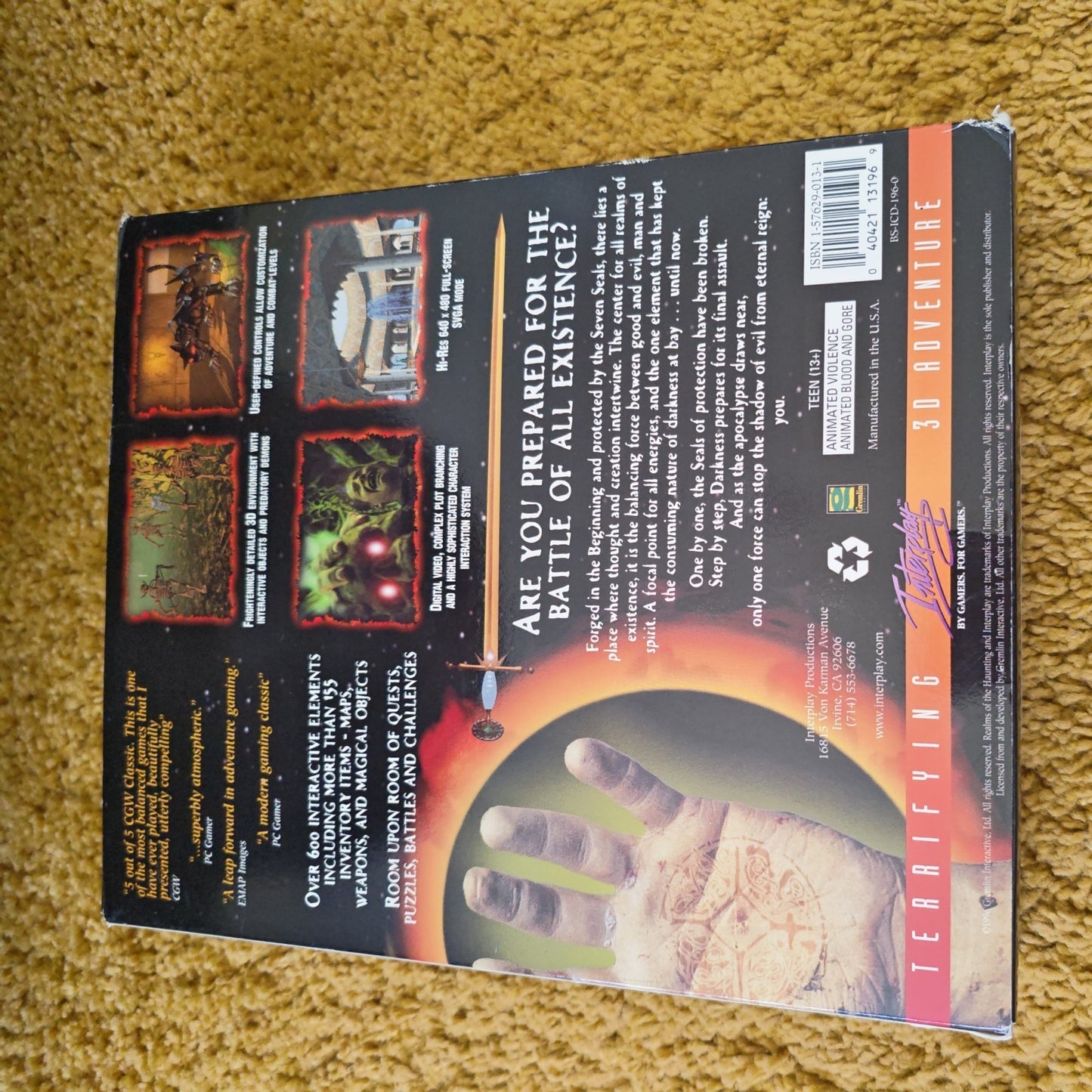 Realms of the Haunting (1996), Gremlin/Interplay, IBM PC Big Box, CD-ROM