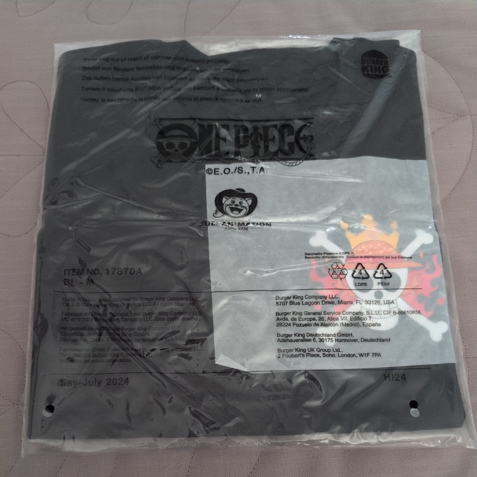 One Piece TCG x Burger King Home Of The Boat Whopper Limited Edition T medium 